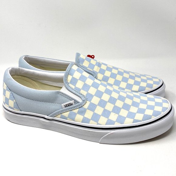 Vans Other - 🌿Sale🌿 Vans Classic Slip On Checker Blue Canvas Sneaker Men's Size VN0A33TB42Y